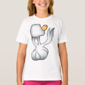 裏から見たシロサギの馬鹿鳥 Tシャツ (正面)