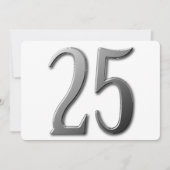 裏に情報が入った25歳 招待状 (正面)