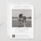 裏にQRコードのシンプルな結婚式招待状 招待状 (裏面)