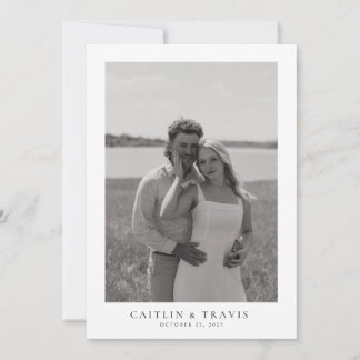 裏にQRコードのシンプルな結婚式招待状 招待状