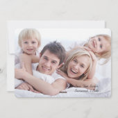 裏の白樺の木の家族写真クリスマスカード シーズンカード (裏面)