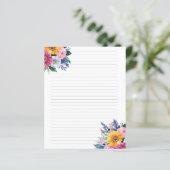 裏付き混合花束文具紙シート (スタンド正面)