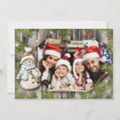 裏写素朴真に文字付き木製雪だるま枠 シーズンカード (正面)