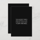 裏切りに関して最も悲しいことは、それが決して起こらないことだ サンキューカード (正面/裏面)