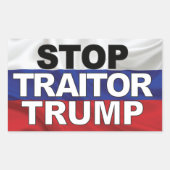 裏切りストップ者トランプのステッカー 長方形シール (正面)