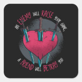 裏切り引用文 スクエアシール (正面)