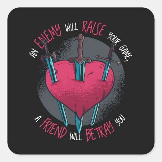 裏切り引用文 スクエアシール (正面)