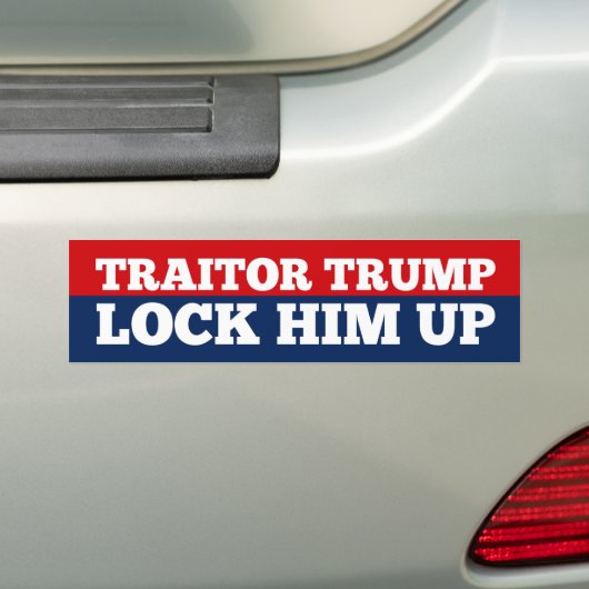 裏切り者のトランプで彼を縛り付ける バンパーステッカー (車上)