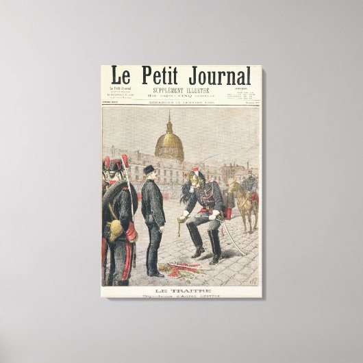 裏切り者アルフレッド・ドレフスの劣化 キャンバスプリント (正面)