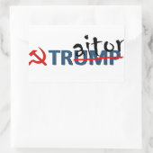 裏切り者トランプのシール 長方形シール (バッグ)