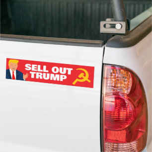 裏切り者トランプの政治おもしろい漫画を売り払う バンパーステッカー