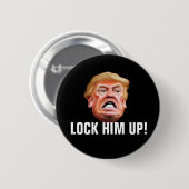 裏切り者大統領トランプを刑務所へ 缶バッジ (正面&裏面)