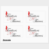 裏切り者N'盗賊ステッカー 長方形シール (シート)