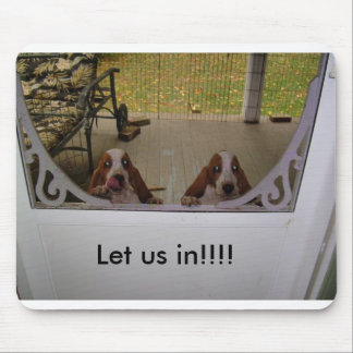 裏口の子犬は、私達を!!受信しました!! マウスパッド