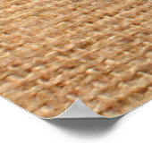 裏地に出る自然なリネンの質感、ベージュ、 ポスター (角)