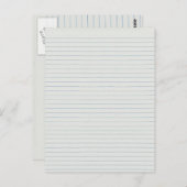 裏地の学校紙背景 ポストカード (正面/裏面)