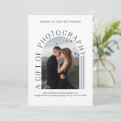 裏地モダンアーチ写真ギフト券 (スタンド正面)