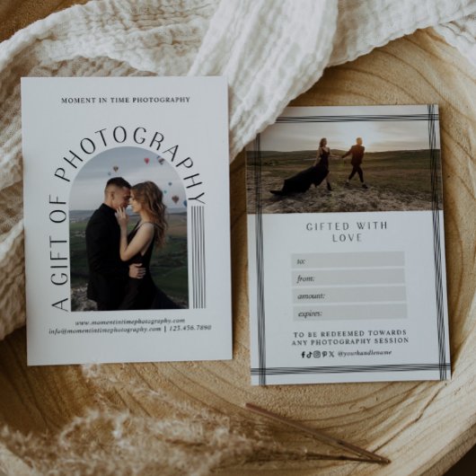 裏地モダンアーチ写真ギフト券