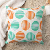 裏地190917 – オレンジとアクア（白） クッション (ブランケット)