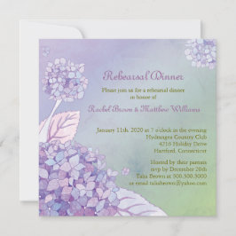 裏庭あじさい結婚のリハーサルディナー 招待状