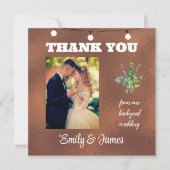 裏庭からありがとう結婚。 サンキューカード (正面)