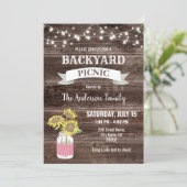 裏庭でのピクニック 近所のBBQ 招待状 (スタンド正面)