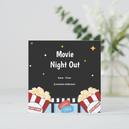 裏庭での映画鑑賞会のお誘い 招待状 (スタンド正面)