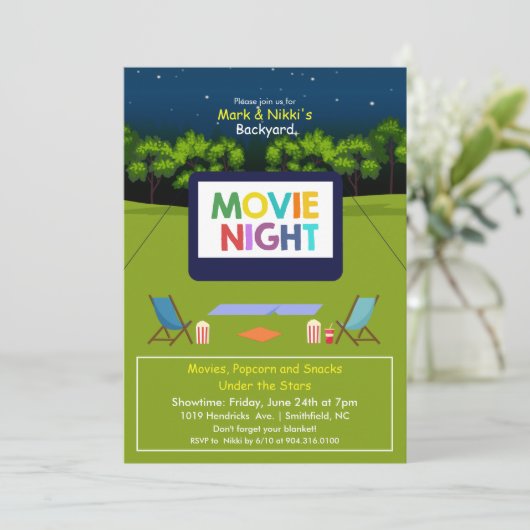 裏庭での映画鑑賞会への招待 招待状 (スタンド正面)