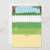 裏庭で男のグリル 招待状 (裏面)