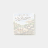 「裏庭にいます」面白いバーボン葉巻愛好家 ポストイット (正面)