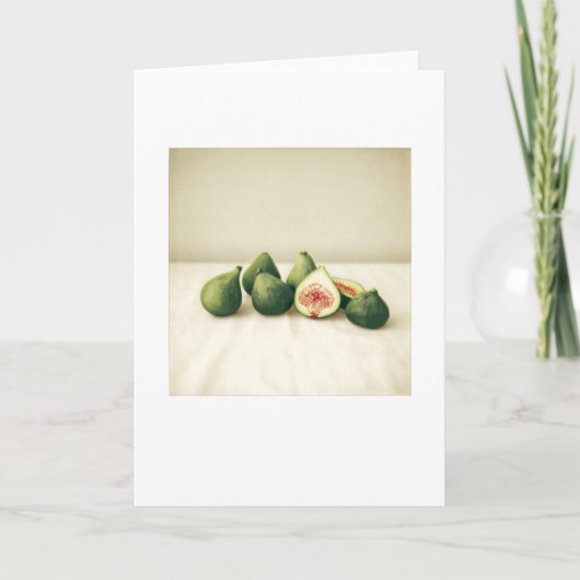 裏庭のイチジクI写真絵画のグリーティ空白のングカード カード (正面)