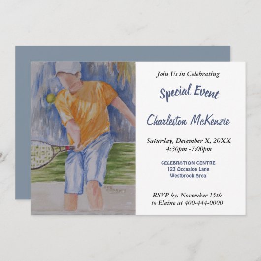 裏庭のサマー・パーティー招待状 招待状 (正面/裏面)