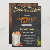 裏庭のザリガニ煮込みパーティーの招待状 招待状 (正面/裏面)
