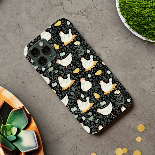 裏庭のニワトリママ ダークボタニカル iPhone Case-Mate iPhoneケース