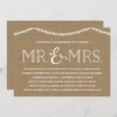 裏庭のバッシュ | ラスティック・アニバーサリー・パーティー 招待状 (正面/裏面)