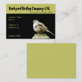 裏庭のバードウォッチングで名刺を供給 名刺 (正面/裏面)