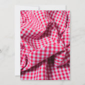裏庭のバーベキュー | ラスティック レッド チェックのBBQ 招待状 (裏面)