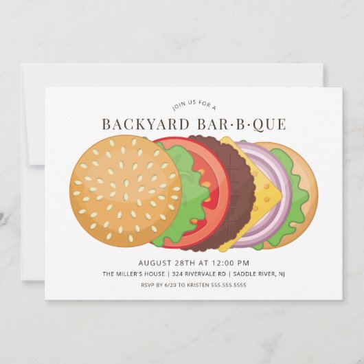裏庭のバーベキュー 招待状 (正面)