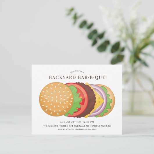 裏庭のバーベキュー 招待状 (スタンド正面)