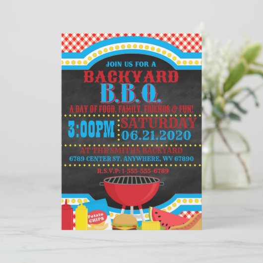 裏庭のバーベキュー 招待状 (スタンド正面)
