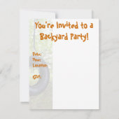 裏庭のパーティの招待状 招待状 (裏面)