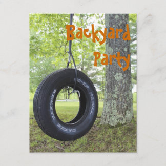 裏庭のパーティの招待状 招待状