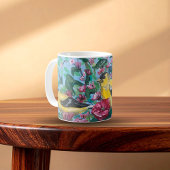 裏庭の手芸の中色彩の鮮やかの鳥 コーヒーマグカップ