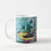 裏庭の手芸の中色彩の鮮やかの鳥 コーヒーマグカップ (左)