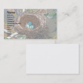 裏庭の木の巣のロビンの卵 名刺 (正面/裏面)