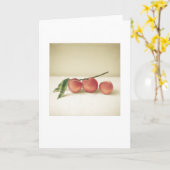 裏庭の桃まだ生のグリーティン空白のグカード カード (黄色い花)