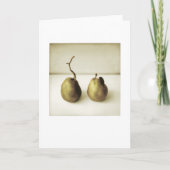 裏庭の梨の写真絵画のあいさつ空白のつ カード (正面)