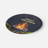 裏庭の火ピット焚き火クックアウト、誕生日BBQ ペーパープレート (アングル)