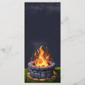 裏庭の火ピット焚き火クックアウト、誕生日BBQ メニュー (裏面)