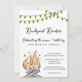 裏庭の焚き火パーティー 招待状 (正面)